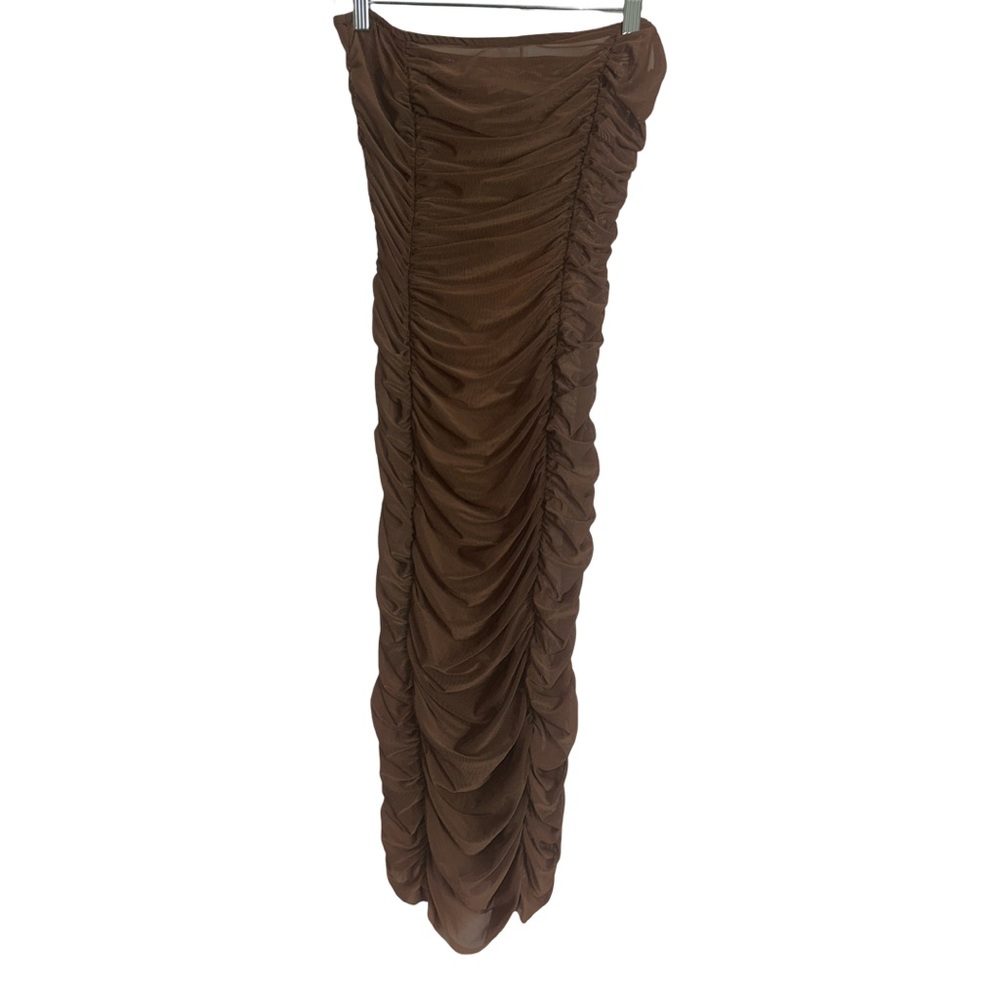 Urban Outfitters Brown Ruched Maxi Dress